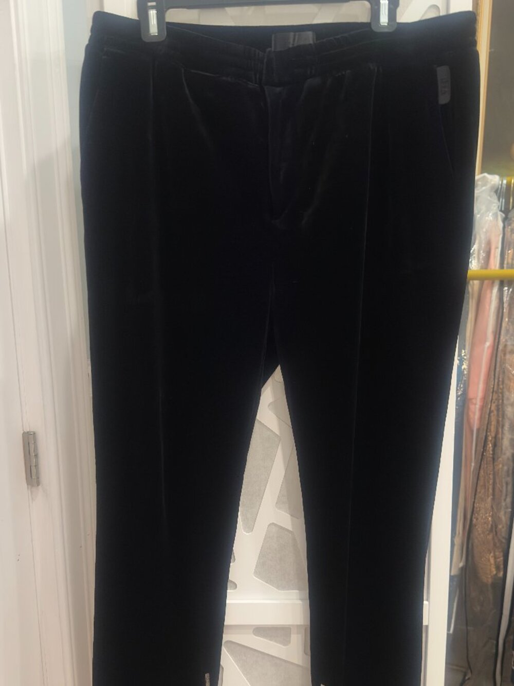 RtA Black Velvet Pants Luxury Japanese Fabric - Size Large Excellent Condition